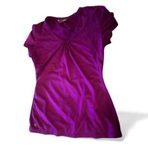 Athleta “Northern Lights” Reflective Tee – Purple Size Small/Medium